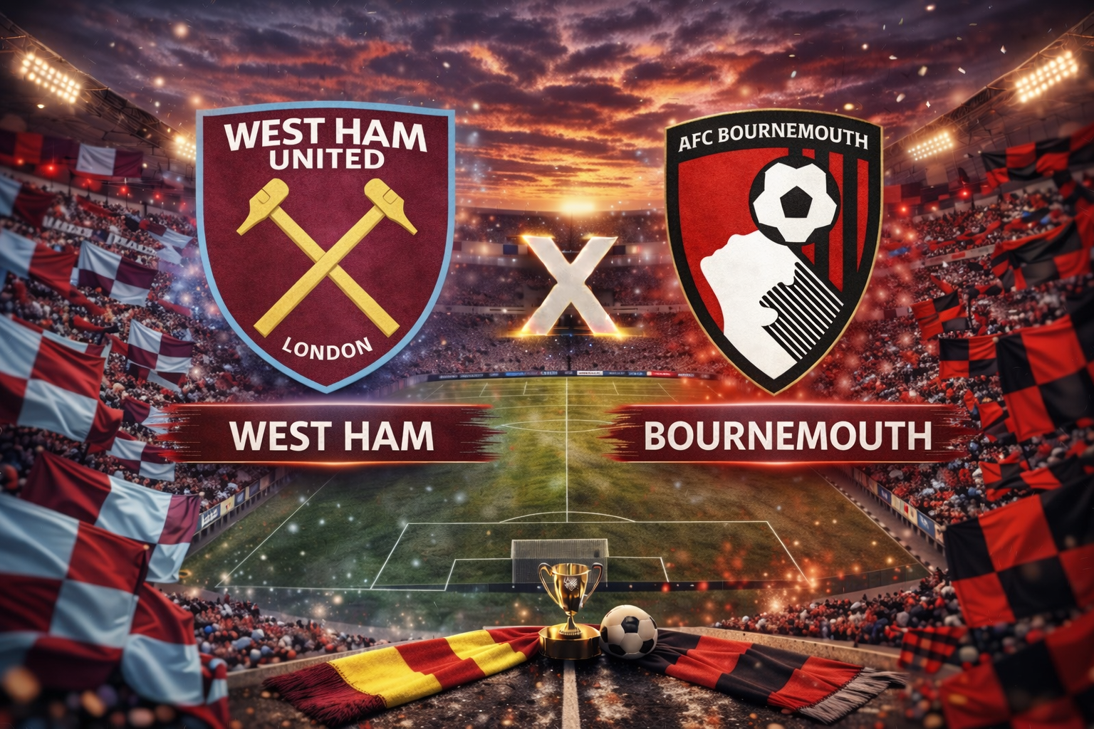 Onde assistir West Ham x Bournemouth Ao Vivo